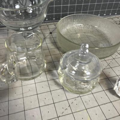 Large lot of Clear Serving Ware
