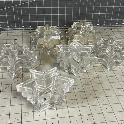6 Star Shaped Candle Holders 