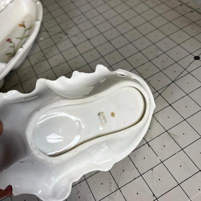 Porcelain Serving Ware: Divided Tray, Dish etc. 