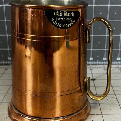 Old Dutch Solid Copper Mug 