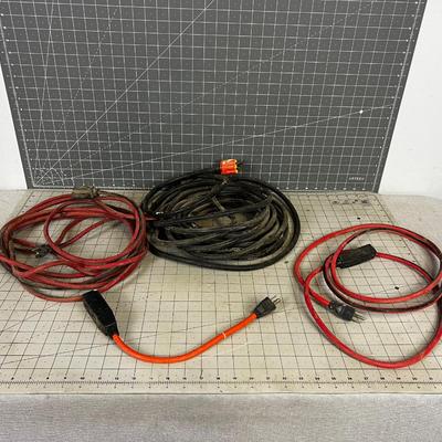 3 Extension Cords & Plug Multiple