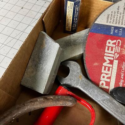 Garage Box: Hammer Wrenches, Hook, Parts & Pieces