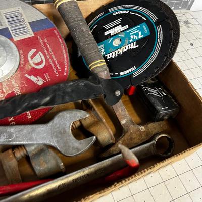 Garage Box: Hammer Wrenches, Hook, Parts & Pieces