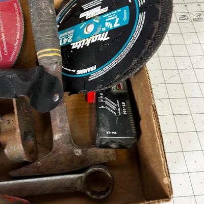 Garage Box: Hammer Wrenches, Hook, Parts & Pieces