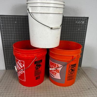 (3) 5 Gallon Buckets 