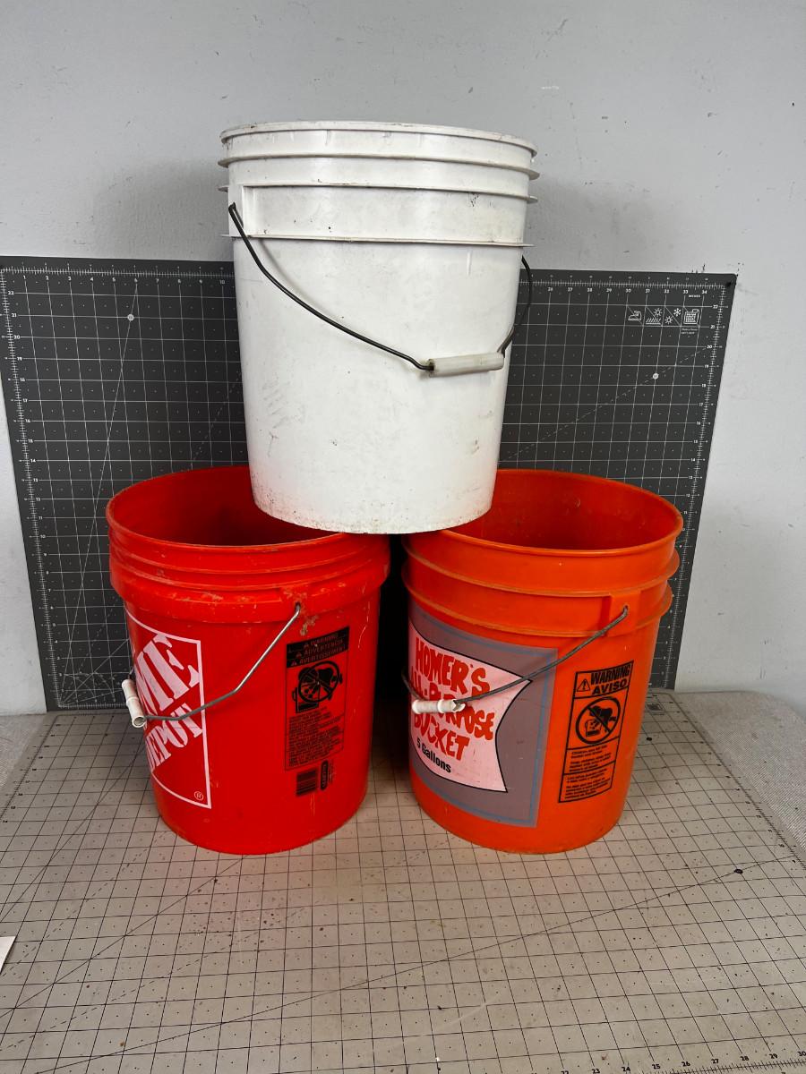 (3) 5 Gallon Buckets