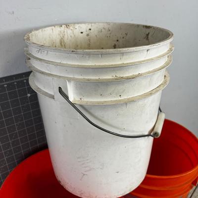 (3) 5 Gallon Buckets 