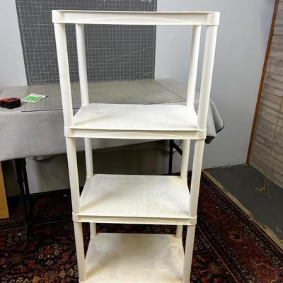 White Plastic Shelving Unit