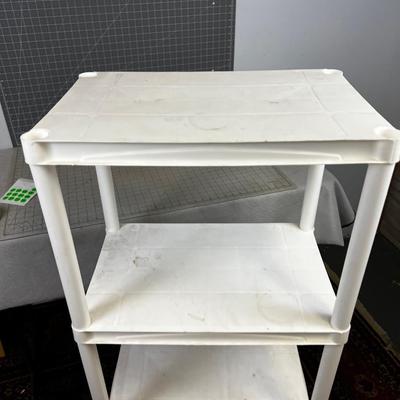 White Plastic Shelving Unit