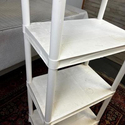 White Plastic Shelving Unit