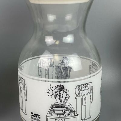  retro COOL IT BEVERAGE SET FEDERAL GLASS 1970s 