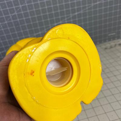 Vintage 1970's Piggy Bank of Plastic Yellow Girl 