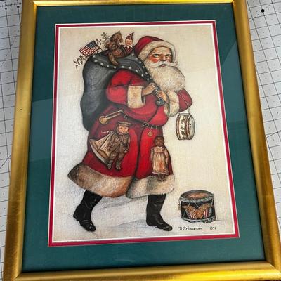 Santa Claus PRINT Framed 
