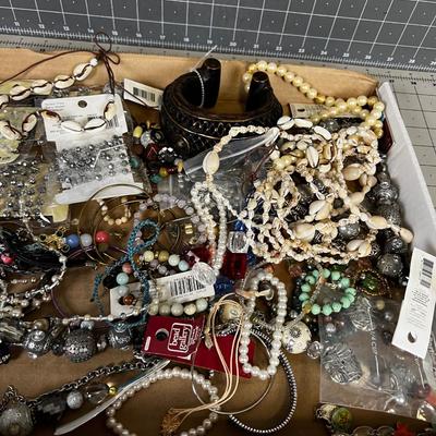 Tray of Bracelets with the biggest chunkiest Bracelet EVER! 