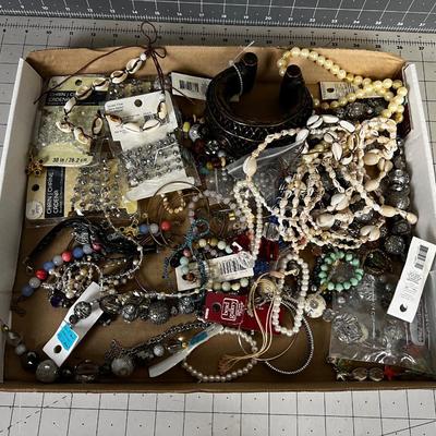 Tray of Bracelets with the biggest chunkiest Bracelet EVER! 