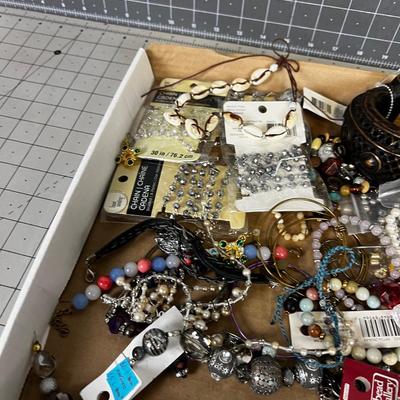 Tray of Bracelets with the biggest chunkiest Bracelet EVER! 