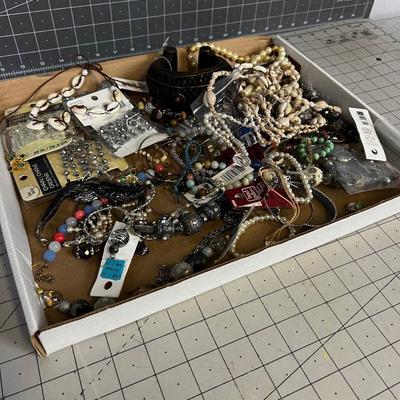 Tray of Bracelets with the biggest chunkiest Bracelet EVER! 