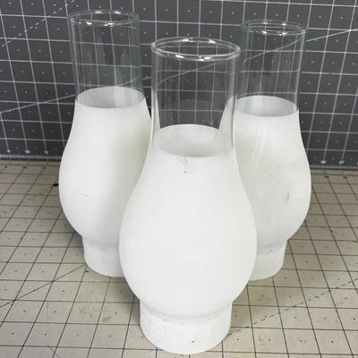 3 GLASS Lantern Shades