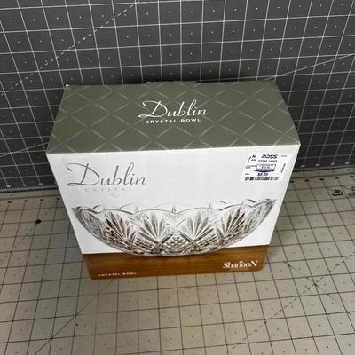 Dublin Crystal Serving Bowl, NEW 