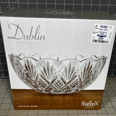 Dublin Crystal Serving Bowl, NEW 