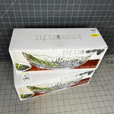 Fifth Avenue Limited Crystal Vegetable Dishes 