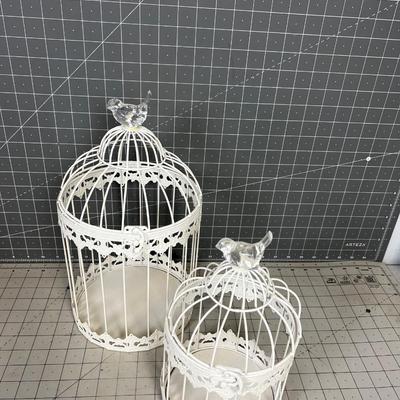 Pair of Nesting Bird Cages 