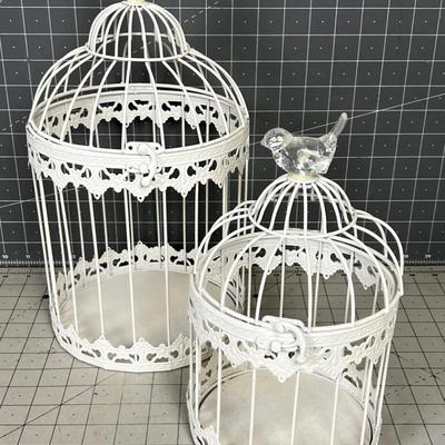 Pair of Nesting Bird Cages 