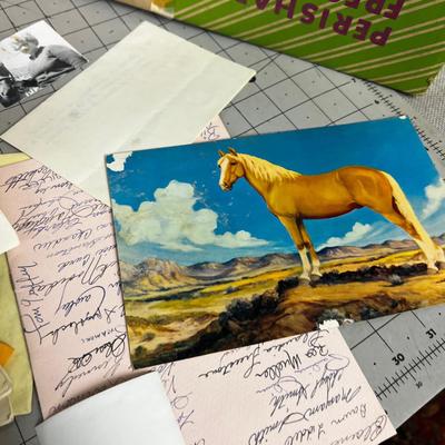 Box Full of Memorabilia - Post Cards, letter from the 50's and 60's 