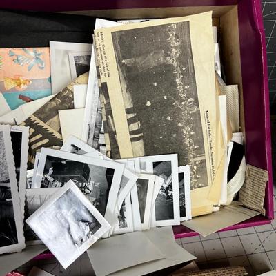 Box Full of Memorabilia - Post Cards, letter from the 50's and 60's 