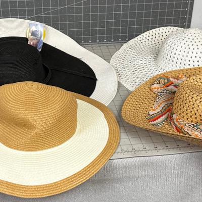 (4) Floppy SUN Hats 