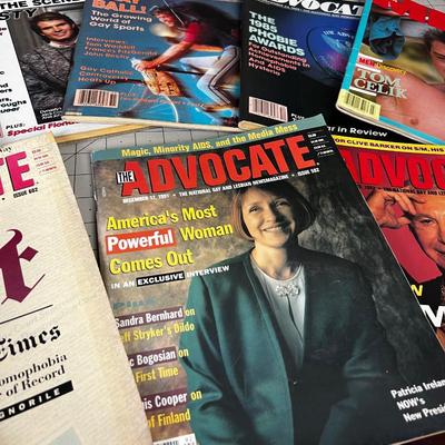 10 ADVOCATE Magazine National Gay News, 1980's 