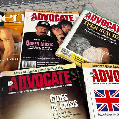 10 ADVOCATE Magazine National Gay News, Late 80's to 90's 