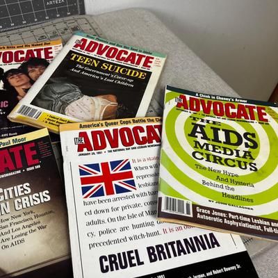 10 ADVOCATE Magazine National Gay News, Late 80's to 90's 