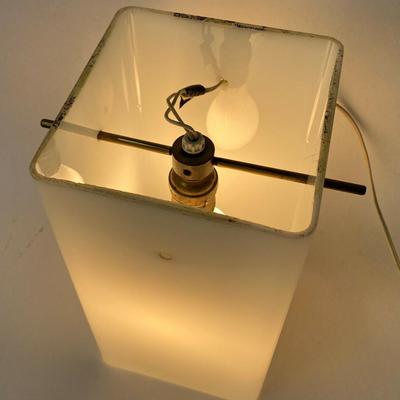  mid century modern designer SQUARE GLASS PENDANT LAMP 
