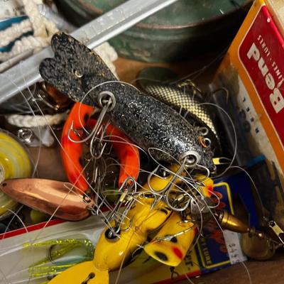 Lot of FISHING: Lures, Reels, Line Plus more