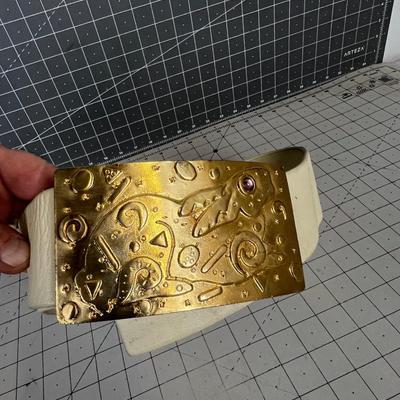 Deborah Roberts Rabbit Buckle Brass Belt
