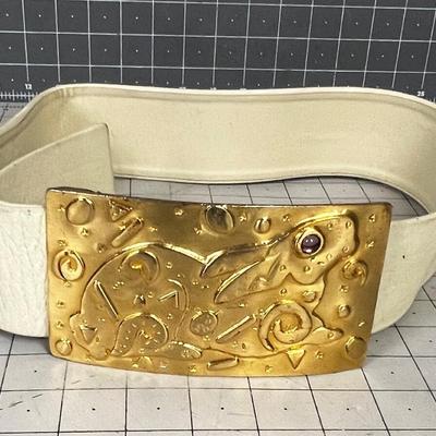 Deborah Roberts Rabbit Buckle Brass Belt