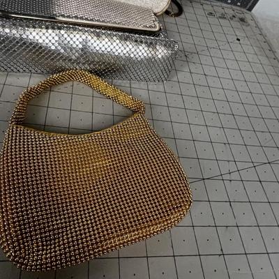 (3) Vintage Silver & Gold Purses