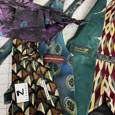 7 Vintage Ties; Bill Blass and Ralph Lauren 