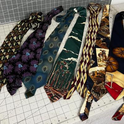 7 Vintage Ties; Bill Blass and Ralph Lauren 