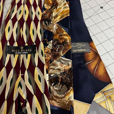 7 Vintage Ties; Bill Blass and Ralph Lauren 