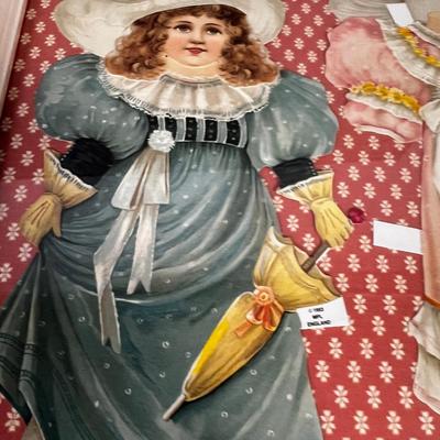 Framed Paper Dolls with Outfits