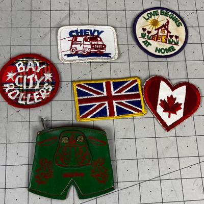 Patches, including the Iconic Band "BAY CITY ROLLERS" 