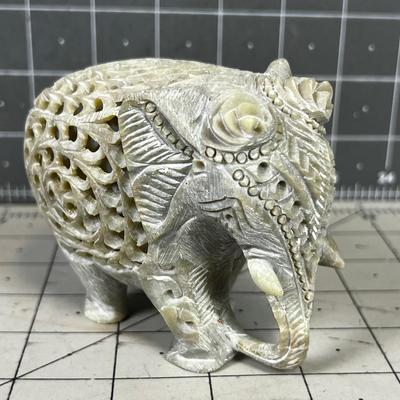 Carved Soap Stone Elephant 