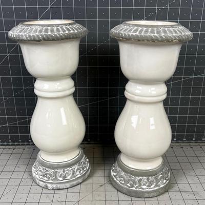 Ceramic Pilar Candle Sticks 