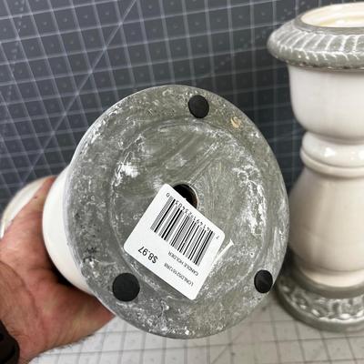 Ceramic Pilar Candle Sticks 