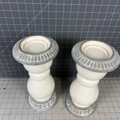 Ceramic Pilar Candle Sticks 