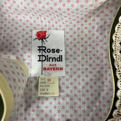 German Embroidered Rose-Drindl Dress, Lederhosen All Authentic! 