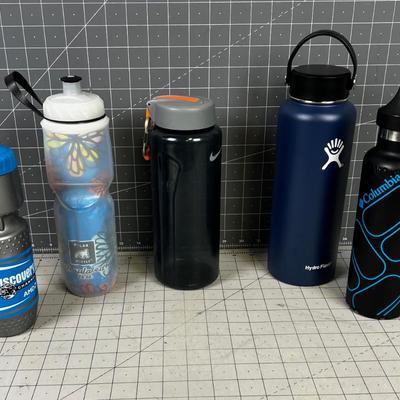5 Water Bottles 