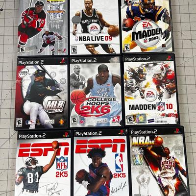 (9) Sporting Play Station 2 Games 